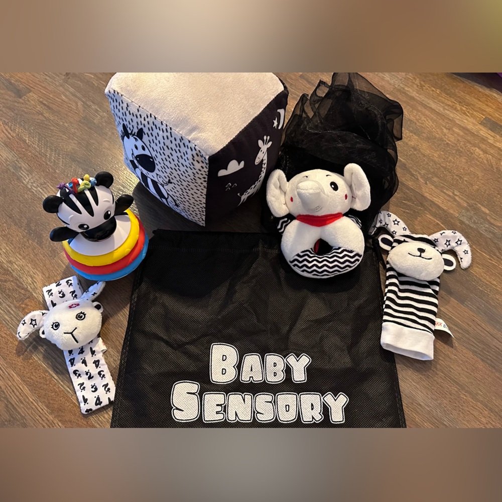 Black and White Baby Sensory Toy Set